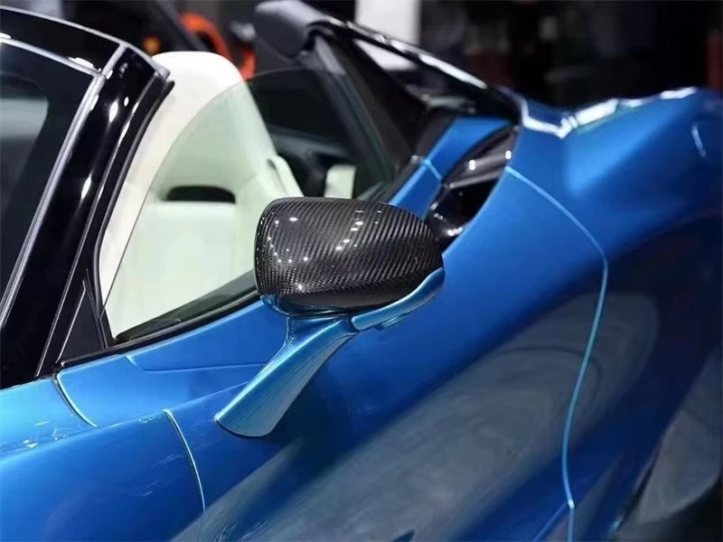 Dry Carbon Fiber Car Rearview Mirror Bright Black Rearview Mirror Cover for  Aventador LP700 Side Mirror